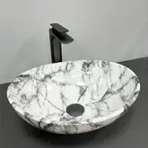 VBI Parma Умывальник накладной, Statuario Grey Veins (VBI-011010)