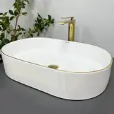 VBI Verona 60 Gold Edge Умывальник накладной, белый (VBI-011308)