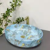 VBI UDINE MARBLE BLUE MATT Умывальник накладной (VBI-012103)