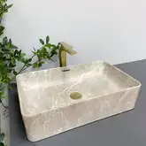 VBI ARABBA M Умывальник накладной, BEIGE STONE (VBI-013504)