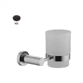 Fima Carlo Склянка з утримувачем Fima Rotola скло, Чорний матовий (F6003_1NS)