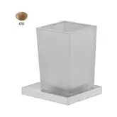 Fima Carlo Склянка з тримачем Fima Quadra скло, брашоване золото (F6023_1OS)