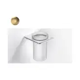 Склянка для щіток Sonia S-Cube Brushed Gold 85х110х95 мм, золото матове (182091)