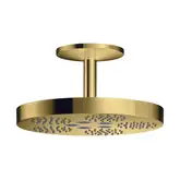 Верхній душ Axor One 280 1jet із стельовим кронштейном 120 мм, Polished Gold Optic (48493990)