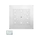 Душова лійка Bossini Dream FLAT light cube 470 10 LED з підсвічуванням, нікель шлифований (H37453000094016)