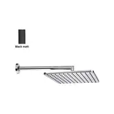 Верхній душ BOSSINI Cosmo 28x28см з власником, чорний матовий (H70598I00073009)