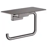Тримач туалетного паперу Hansgrohe AddStoris з поличкою, Brushed Black (41772340)