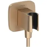 Шлангове підключення Hansgrohe FixFit Porter Q з тримачем, Brushed Bronze (26887140)