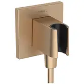 Шлангове підключення Hansgrohe FixFit Porter E з тримачем, Brushed Bronze (26889140)