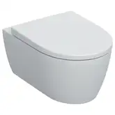 Унітаз підвісний Geberit iCon лійкоподібний, закрита форма, Rimfree, з сидінням з кришкою, білий (501.664.00.1)