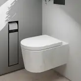 Унітаз підвісний AquaFall Flush (безободковий) Hansgrohe EluPura S в комплекті з сидінням SoftClose  60193450 + 60148450