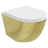 Подвесной унитаз MEXEN LENA WHITE GOLD с узором (MEX-30224008)