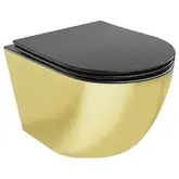 Подвесной унитаз MEXEN LENA GOLD BLACK MATT (MEX-30224076)
