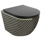 Подвесной унитаз MEXEN LENA BLACK DIAMOND GOLD (MEX-30224079)