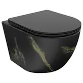 Подвесной унитаз MEXEN LENA BLACK MARBLE MATТ (MEX-30224098)