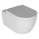Унітаз підвісний безободковий Quarter Bath Deep з кришкою Standart, білий (70DE03054.00.1_30SCD.01WG)