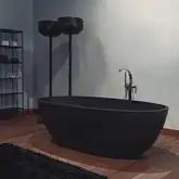 Ванна зі штучного каменю Flaminia APP 165x80 h52,5cm, Carbone matt (AP165V) (AP165VCAR)