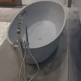 Ванна зі штучного каменю Flaminia APP 165x80 h52,5cm, Cenere matt (AP165V) (AP165VCEN)
