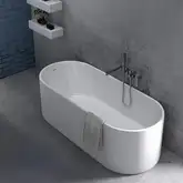 Ванна зі штучного каменю Flaminia Oval 170х70 окремостояща, білий (OV170 SABBIA BIANCO) (OV170 SABBIA_BIANCO)