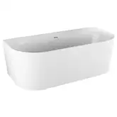 Ванна акриловая, пристенная, с установленной системой Knief Fresh Wall 180 x 80 см, со сливом-переливом (0100-231-06+0100-091-06)