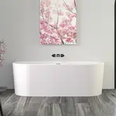 Ванна акрилова Knief Fresh Wall 180x80, Click-Clack з виливом, білий глянсовий (010023107/010009107) (010023107_010009107)