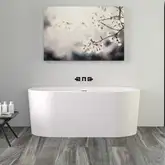 Ванна акрилова Knief FRESH WALL XS 155x80, пристінна, без г/м щілинний перелив, білий глянсовий (0100235/010009106S) (0100235_010009106S)