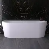 Ванна акрилова Knief Wall XS 165х75 з переливом Slot overflow, білий глянсовий (100255/010009106S) (0100255_010009106S)