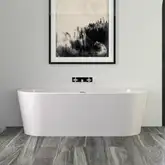 Ванна акрилова Knief Wall 180x80, щілинний перелив, білий матовий (0100277WM/010009106S) (0100277WM_010009106S)
