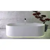 Ванна з штучного каменю Knief K-Stone Moon 190х90 окремостояча з інтегрованою LED підсвічуванням, WhiteMatt (060003001)