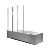 Шторка для ванны REA  AGAT-3 CHROME 120 складная (REA-W0301)