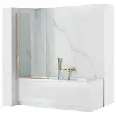 Шторка для ванны REA ELEGANT GOLD 80 постоянная (REA-W5601)