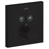 Термостат для душу Axor ShowerSelect square, 2 споживача, прихованого монтажу, Matt Black (36715670)