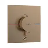 Термостат скрытого монтажа на 1 потребитель и дополнительный выход Hansgrohe ShowerSelect Comfort E (цвет - шлифованная бронза) 15575140