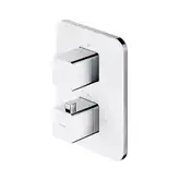 змішувач для ванни та душу з термостатом Omnires Parma chrome/white (PM7436CRB)