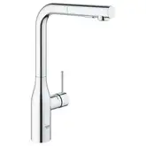Змішувач для кухні Grohe Essence одноважільний з висувною лійкою, chrome (30504000)