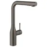 Змішувач для кухні Grohe Essence одноважільний з висувною лійкою, brushed hard graphite (30504AL0)