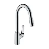 Змішувач для кухні Hansgrohe Focus M42-H220 2Jet з висувним виливом, Sbox, хром (71820000)