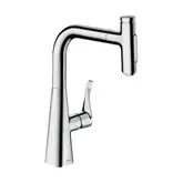 Змішувач для кухні Hansgrohe Metris Select 240 2jet sBox з витяжним душем, хром (73817000)