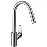 Змішувач для кухні Hansgrohe Focus 240 2jet з висувним виливом Sbox, Stainless Steel Finish (73880800)