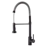 Змішувач для кухні з виливом пружина Mixxus Premium SPRING 017 BLACK (MI6951)