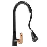 Смеситель для кухни REA MILD BLACK ROSE GOLD черный\розовое золото (REA-B4801)