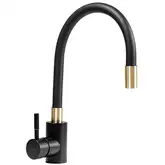 Змішувач для кухні REA CLEVER BLACK GOLD MATT чорний\матове золото (REA-B5219)