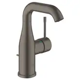 Змішувач для умивальника Grohe з донним клапаном Essence, brushed hard graphite (24173AL1)