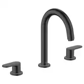 Змішувач для умивальника Hansgrohe Vernis Blend на 3 отвори з донним клапаном pop-up, Matt Black (71553670)