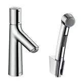 Змішувач для умивальника Hansgrohe Talis Select S 100 із зливним клапаном і гігієнічним гарнітуром, хром (72291000)