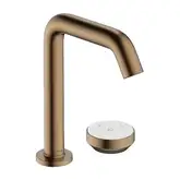 Смеситель для раковины 150 CoolStart на 2 отверстия Hansgrohe Tecturis S (цвет - матовоя бронза), с донным клапаном 73353140