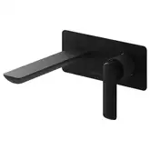 Смеситель для раковины (умывальника) KOHLMAN EXPERIENCE BLACK MATT + BOX скрытого монтажа (QW185EB)
