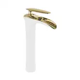 Смеситель для раковины MEXEN LYRA WHITE GOLD высокий (MEX-745310-25)