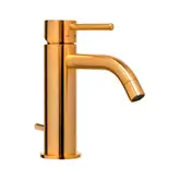 Змішувач для умивальника Paffoni Light з донним клапаном, Brushed Honey Gold (LIG075HGSP)
