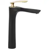 Смеситель для раковины (умывальника)  REA ORBIT BLACK GOLD высокий (REA-B2055)